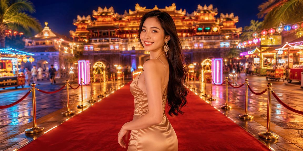 Chợ đêm Huế minh họa ưu đãi voucher cuối tuần cho người dùng Việt Nam